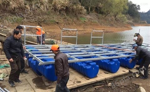 *塑料浮筒水上养殖网箱专业平台建造